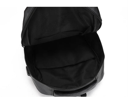 Leren Rugzak Heren met USB-oplaadpoort – Laptop & Schooltas