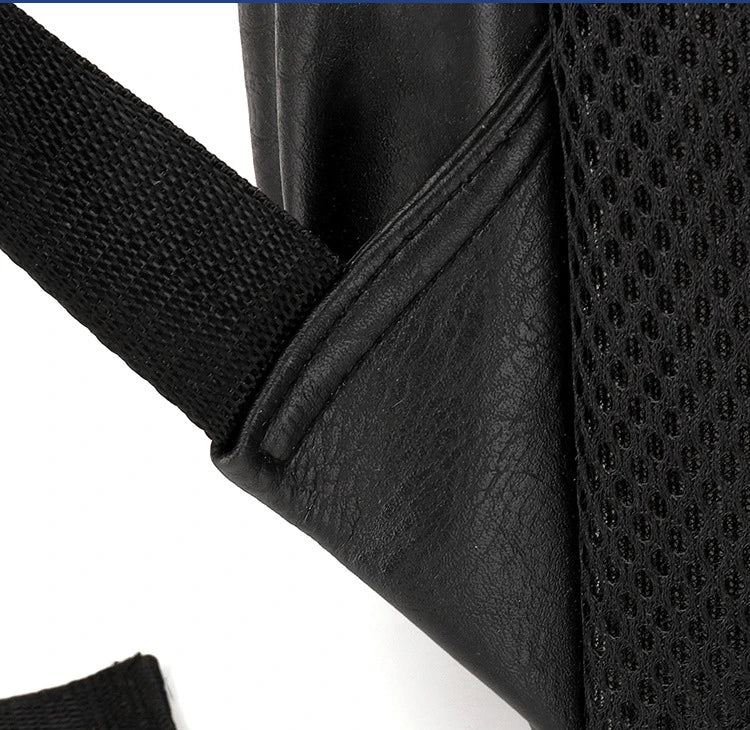 Leren Rugzak Heren met USB-oplaadpoort – Laptop & Schooltas