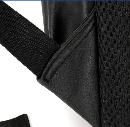 Leren Rugzak Heren met USB-oplaadpoort – Laptop & Schooltas